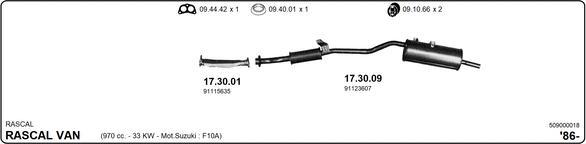 Imasaf 509000018 - Система выпуска ОГ abcparts.ee