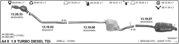 Imasaf 504000047 - Система выпуска ОГ abcparts.ee