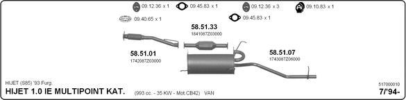 Imasaf 517000010 - Система выпуска ОГ abcparts.ee