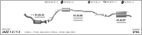Imasaf 533000053 - Система выпуска ОГ abcparts.ee