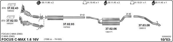 Imasaf 525000202 - Система выпуска ОГ abcparts.ee