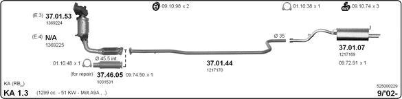 Imasaf 525000229 - Система выпуска ОГ abcparts.ee