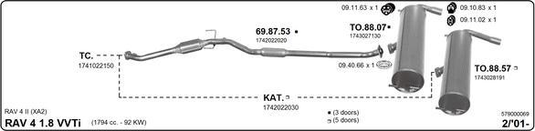 Imasaf 579000069 - Система выпуска ОГ abcparts.ee