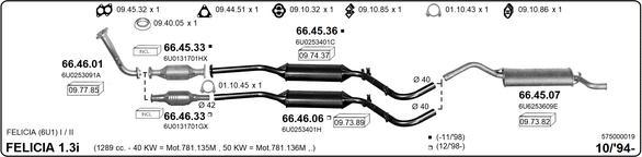 Imasaf 575000019 - Система выпуска ОГ abcparts.ee