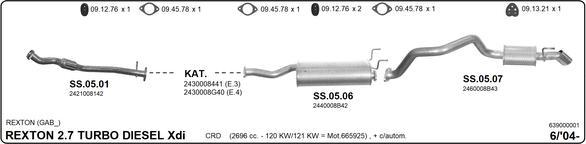 Imasaf 639000001 - Система выпуска ОГ abcparts.ee