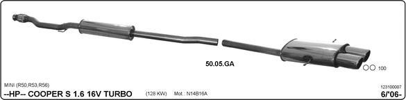 Imasaf 123100007 - Система глушителя для спортивного автомобиля abcparts.ee