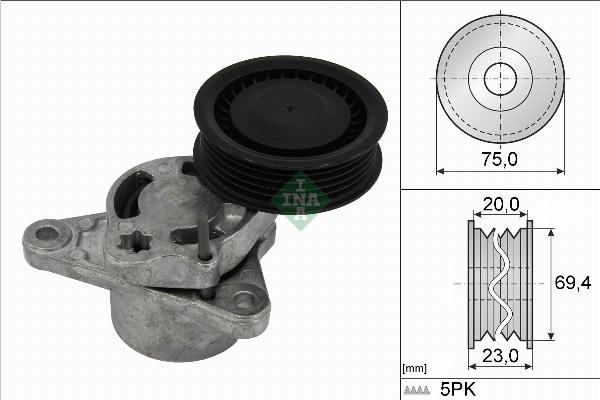 INA 534 0822 10 - Натяжитель, поликлиновый ремень abcparts.ee