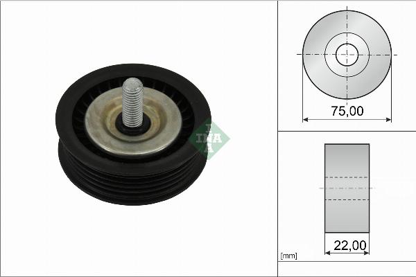 INA 532 1197 10 - Ролик, поликлиновый ремень abcparts.ee