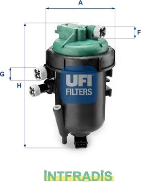 INTFRADIS 101069 - Корпус, фильтр очистки топлива abcparts.ee