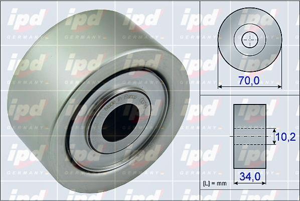 IPD 15-4112 - Ролик, поликлиновый ремень abcparts.ee