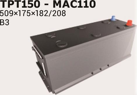 IPSA TPT150 - Стартерная аккумуляторная батарея, АКБ abcparts.ee