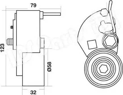 IPS Parts ITB-6H24 - Натяжитель, ремень ГРМ abcparts.ee