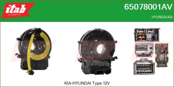 ITAB AUTOMOTIVE 65078001AV - Витая пружина, подушка безопасности abcparts.ee