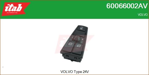 ITAB AUTOMOTIVE 60066002AV - Выключатель, стеклоподъемник abcparts.ee