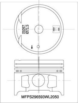 IZUMI MFPS296593WL2050 - Поршень abcparts.ee