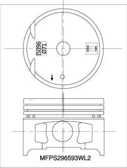 IZUMI MFPS296593WL2 - Поршень abcparts.ee