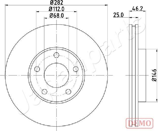 Japanparts DI-0955C - Тормозной диск abcparts.ee