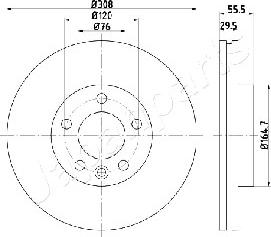 Japanparts DI-0953 - Тормозной диск abcparts.ee