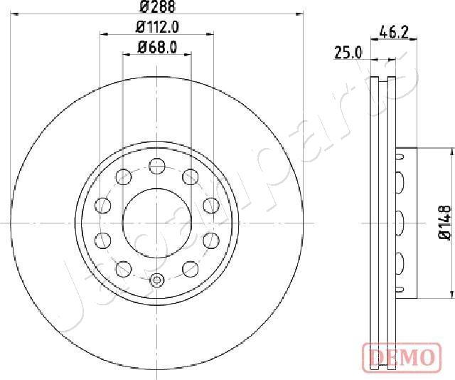 Japanparts DI-0910C - Тормозной диск abcparts.ee
