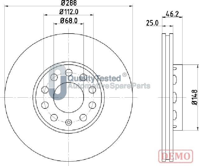Japanparts DI0910JM - Тормозной диск abcparts.ee