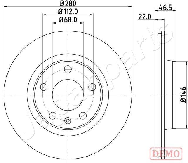 Japanparts DI-0911C - Тормозной диск abcparts.ee