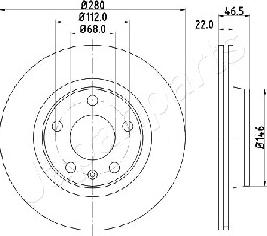 Japanparts DI-0911 - Тормозной диск abcparts.ee