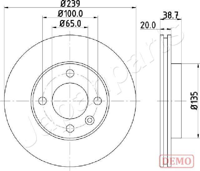 Japanparts DI-0939C - Тормозной диск abcparts.ee