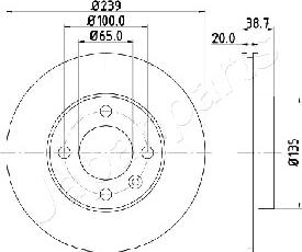Japanparts DI-0939 - Тормозной диск abcparts.ee