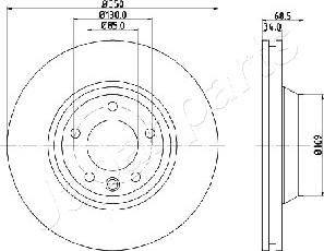 Japanparts DI-0931 - Тормозной диск abcparts.ee