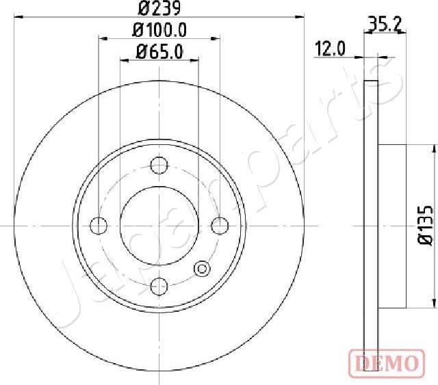 Japanparts DI-0938C - Тормозной диск abcparts.ee