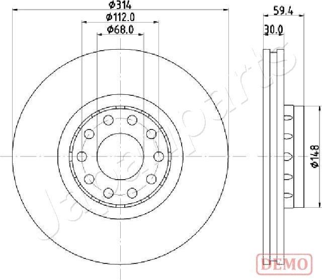 Japanparts DI-0924C - Тормозной диск abcparts.ee