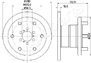 Japanparts DI-0255 - Тормозной диск abcparts.ee