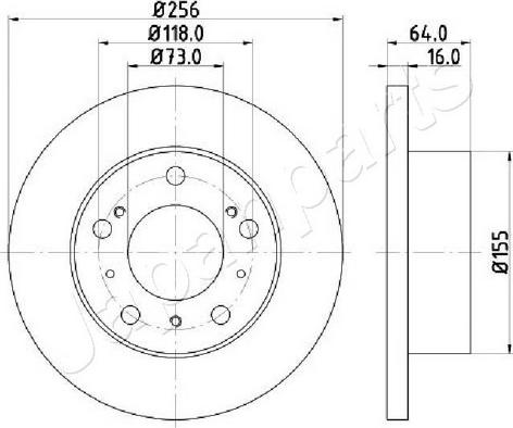 Japanparts DI-0267C - Тормозной диск abcparts.ee