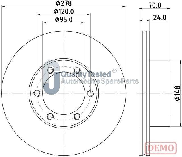 Japanparts DI0715JM - Тормозной диск abcparts.ee