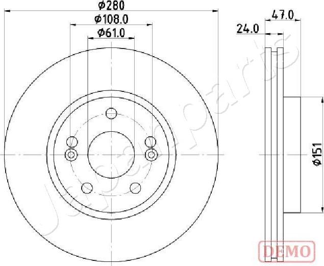 Japanparts DI-0711C - Тормозной диск abcparts.ee
