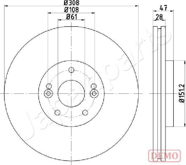 Japanparts DI-0713C - Тормозной диск abcparts.ee