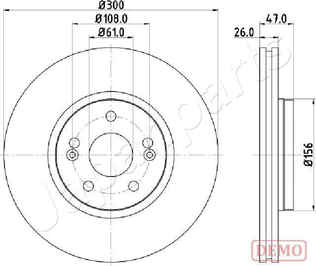 Japanparts DI-0712C - Тормозной диск abcparts.ee