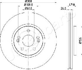Japanparts DI-0712 - Тормозной диск abcparts.ee