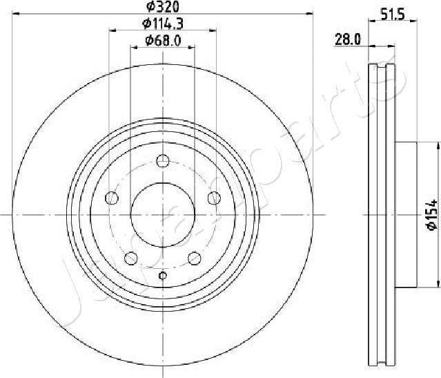 Japanparts DI-368C - Тормозной диск abcparts.ee