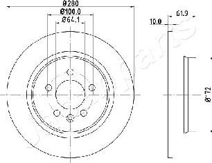Japanparts DP-426 - Тормозной диск abcparts.ee