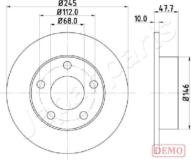 Japanparts DP-0905C - Тормозной диск abcparts.ee