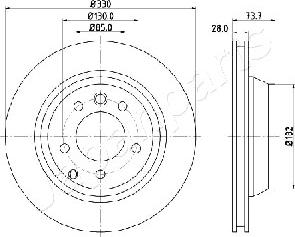 Japanparts DP-0918 - Тормозной диск abcparts.ee