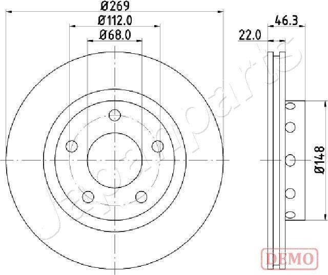 Japanparts DP-0913C - Тормозной диск abcparts.ee