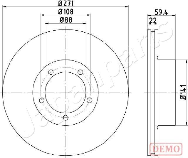 Japanparts DP-0401C - Тормозной диск abcparts.ee