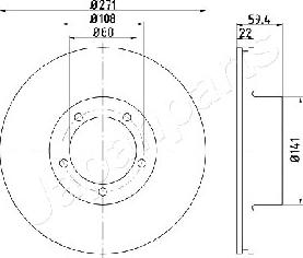 Japanparts DP-0401 - Тормозной диск abcparts.ee