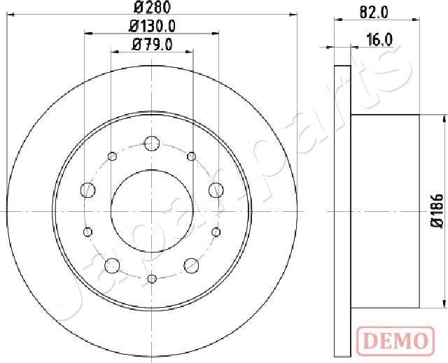 Japanparts DP-0611C - Тормозной диск abcparts.ee