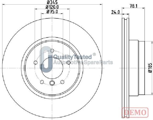 Japanparts DP0132JM - Тормозной диск abcparts.ee