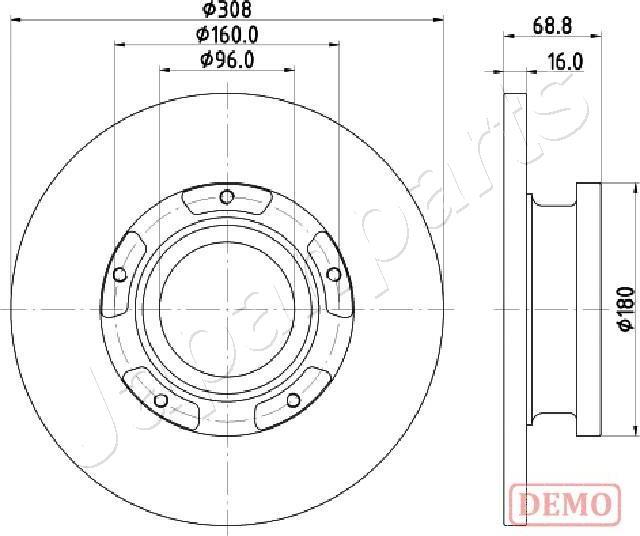 Japanparts DP-0312C - Тормозной диск abcparts.ee