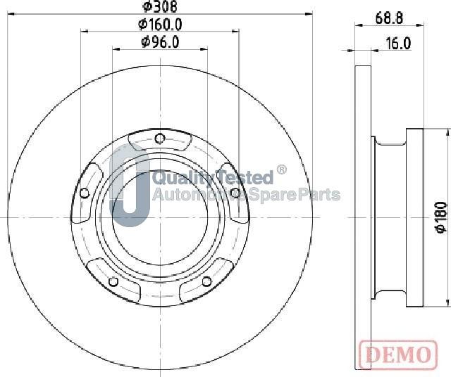 Japanparts DP0312JM - Тормозной диск abcparts.ee