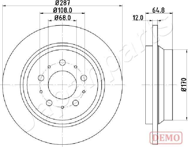 Japanparts DP-0321C - Тормозной диск abcparts.ee